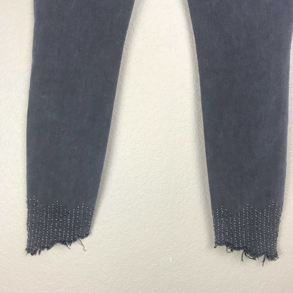 Sam Edelman Jeans "The Kitten" Mid-Rise Skinny Ankle Gray Stretchy Size 30 - Picture 11 of 15